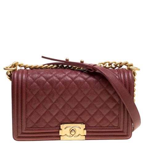 chanel maroon boy bag|Chanel bags for boys.